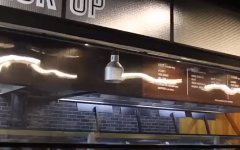 fast food takeaway food counter screens